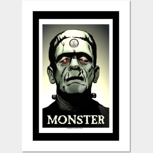 The Frankenstein's Monster from the Creature Feature Posters and Art